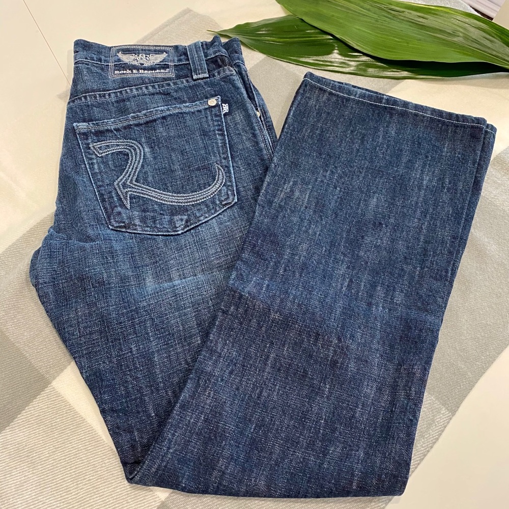 Rock & Republic Bootcut Henley Distressed Jeans